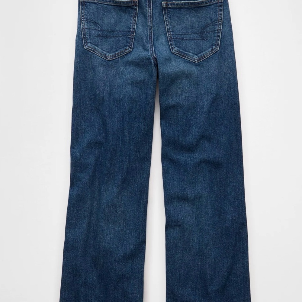 American Eagle Dark Blue  Super High Rise Baggy Wide Leg Jeans 6 - Picture 6 of 9